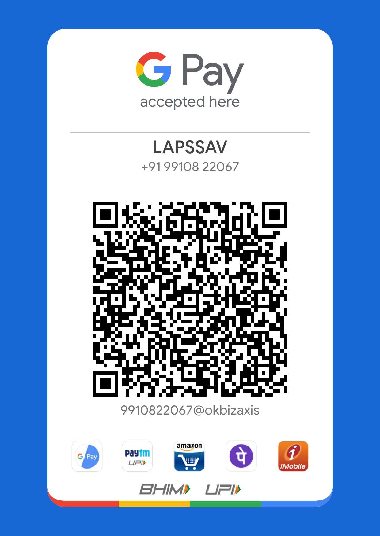Google Pay payment QR Code